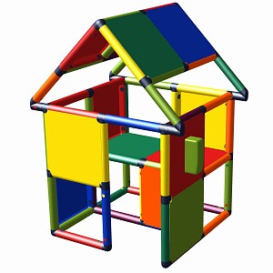 Moveandstic Monte - Maison de jeu avec téléphone ludique multicolore