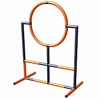 Minka und Fred - Agility dog sport ring 70cm high jump in orange/ titanium grey