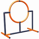 Minka und Fred - Agility dog sport ring 45 cm high jump in orange/ titanium grey i