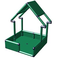 Minka und Fred - dog kennel BRONCO green 