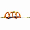 Minka and Fred - ARI orange/titanium gray dog course 1