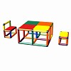 Moveandstic Elias - Salon avec table et 2 chaises, multicolore