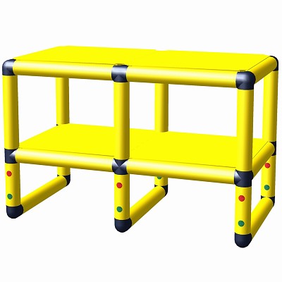 Moveandstic shelf Andreas yellow 