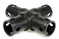 Moveandstic 4 way cross connector, black